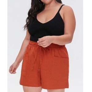 “Forever 21” linen paperbag shorts — 2X